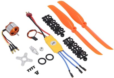 Krachtige 1400kv Brushless Motor met 30A ESC en 8060 Propeller Set voor RC Vliegtuigen en Quadcopter, BEC Output, Voor Verbeterde Prestaties en Efficiëntie