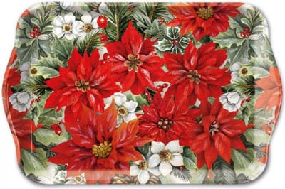 Dienblaadje 13 x 21 poinsettia all over van Ambiente
