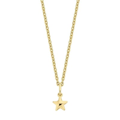 New Bling Goud 9NBG-0070 14 Karaat Gouden Collier met Hanger - Ster - 39 + 3 + 3 cm - Ankerschakel - Goud
