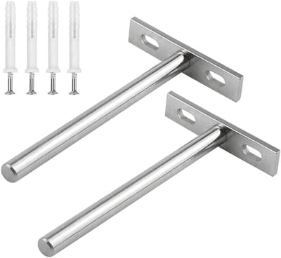 Zwevende plankhouders voor wandplanken, onzichtbare bevestiging, ideaal voor decoratie en ruimtebesparing, set van 2 stuks