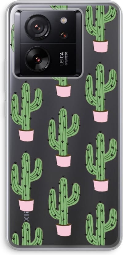 Case Company® - Hoesje geschikt voor Xiaomi 13T Pro hoesje - Cactus Lover - Soft Cover Telefoonhoesje - Bescherming aan alle Kanten en Schermrand