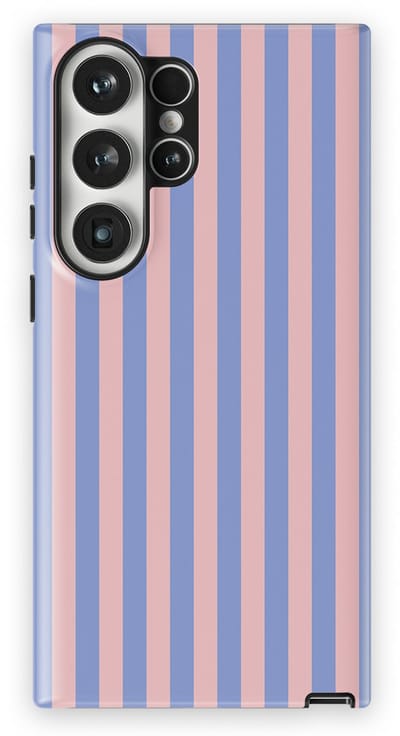 DripCase Gestreept Hoesje Samsung Galaxy S23 Ultra | Backcover met Mag | Stripes Motief | Trendy Case Samsung Galaxy S23 Ultra met Strepen Milkshake