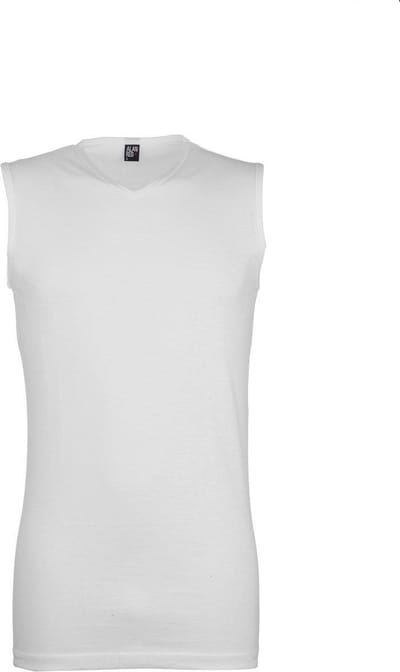 Alan Red Heren Tanktop Heren Hemd Minto Wit V-hals Slim Fit 2-Pack - S