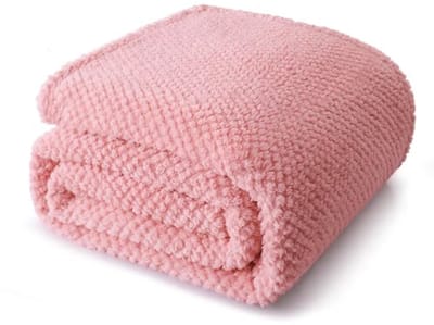 Zachte en Pluizige Knuffeldeken - Warme Woondeken voor Alle Seizoenen - 220 x 240 cm - Roze