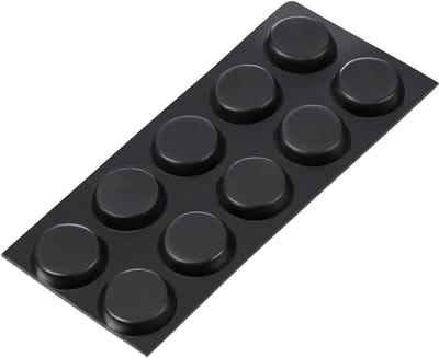 Elastische Zelfklevende Buffers Rond 13 mm - Zwart - 20 Stuks