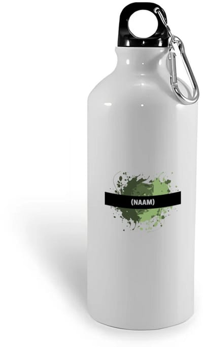 Hacebo® - groene verfvlek met eigen naam waterfles - Kunst - kunstenaars/kunstenaressen - verjaardag - mensen die houden van verven - kunst liefhebbers - cadeau - kado - geschenk - gift - water fles - 400ML