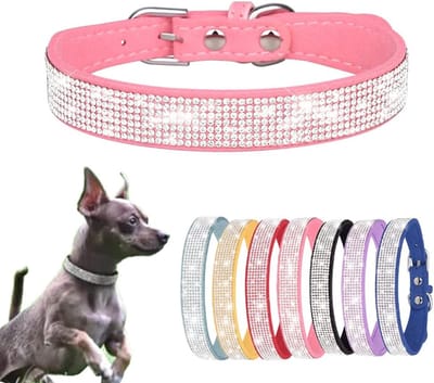 Schattige Strass Hondenhalsband voor Kleine Honden - Glitterend Kristal Design