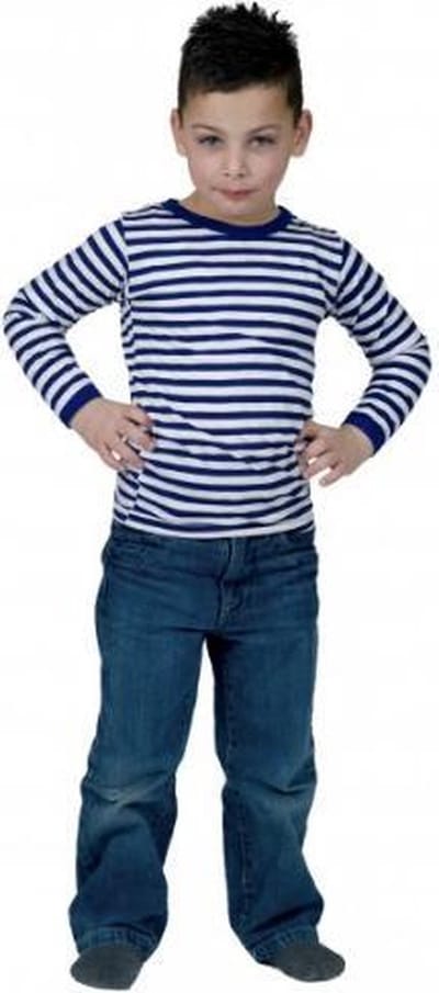 shirt - dorus blauw wit - mt 164
