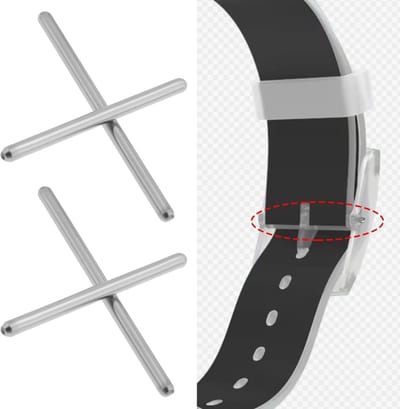 10 stuks plastic horlogebanden voor het bevestigen van pinnen en stangen 17mm/20mm, geschikt voor stalen horloges en herenhorloges