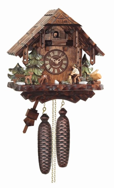 Engstler - 427/8 - Koekoeksklok - 8-daags kettinguurwerk - Notenhout - 30 cm