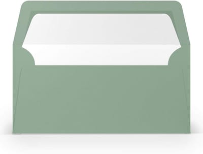 DIN Lang Enveloppen DL - Eucalyptus Groen Ribbel - Zonder Venster - 100 Stuks