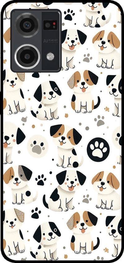 Smartphonica Telefoonhoesje Geschikt voor Oppo Reno7 4G met honden opdruk - TPU backcover case dog design geschikt voor Oppo Reno7 4G