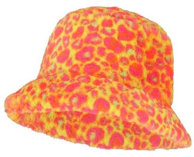 Bucket Hat Pluche - Fluor Multicolor - Neon Party - Volwassenen
