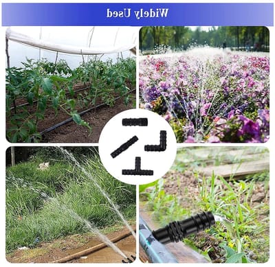 Automatische Wateringset van 40 Stukken voor Tuin, Inclusief 10 Doppen, 10 Koppelingen en 10 Boogstukken voor Efficiënte Bewatering