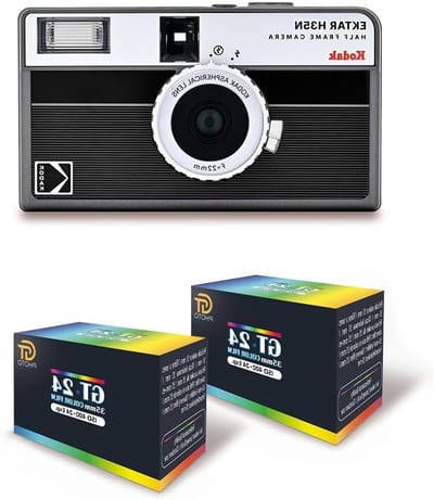 Halfformaat Camera - 35mm Filmcamera - Foto's Maken - Ingebouwde Flitser - Compact Formaat - Zwart
