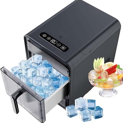 Compacte ijsmachine - Draagbare maker - Snelle ijsblokjes - Zelfreinigende functie - 1.5L reservoir