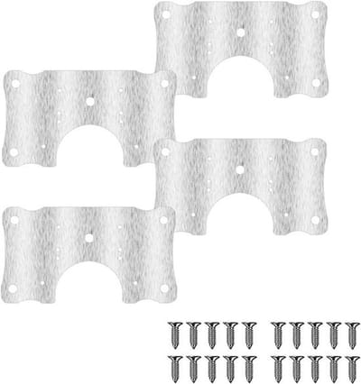 Dailygoods- Kastscharnier 4 Stuks - Roestvrij Staal - Inboorscharnier - Reparatieset - Scharnierplaat - Afmetingen 9 x 5 cm