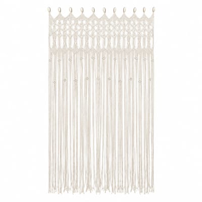 SmartLiving.Store - Vliegengordijn - Macrame - Bohemian - Boho Gordijnen - Ibiza - 195x120 cm - Gebroken Wit