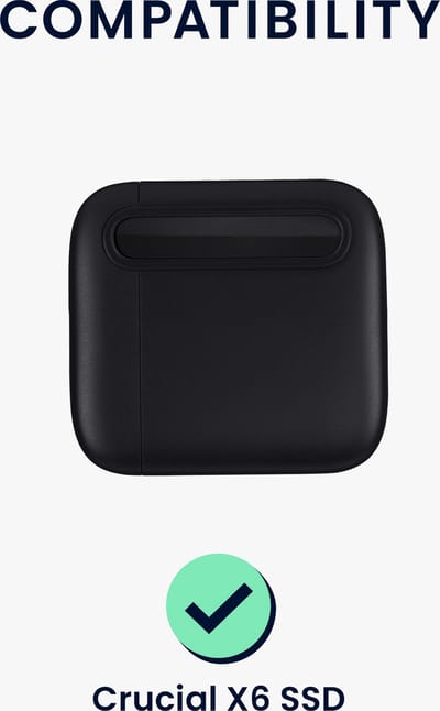 kwmobile case voor harde schijf - geschikt voor Crucial X6 SSD - SSD-cover van silicone - In poederroze