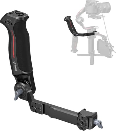 Verstelbare Gimbal Handgreep voor DJI RS 2, RSC 2, RS 3 en RS 4 - Ideaal voor Lage Hoek Opnames met QD Verbinding en Ergonomisch Ontwerp
