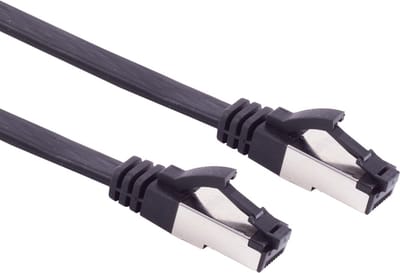 Powteq - Platte Cat 8 internetkabel - 25 cm - Extra dun - 10 Gbit - Professionele kwaliteit!
