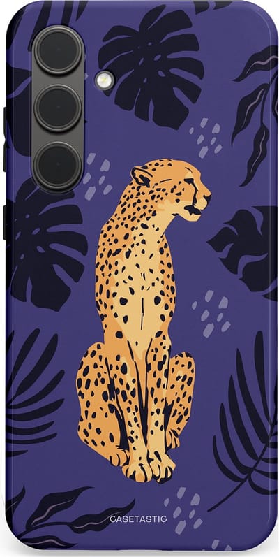 Casetastic Hoesje Geschikt voor Samsung S24 Plus - Stijlvolle Beschermende Duo-layer Case - Cheetah elegantie