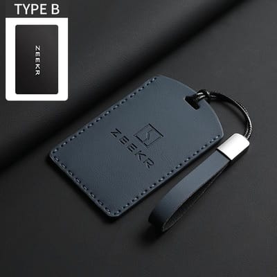 Leren Autotoetsenbord Hoesje Voor Zeekr X 001 007 009 Originele Auto Kleur Afstandsbediening Hoesje Sleutelhanger Beschermer Houder Shell Accessoire gray