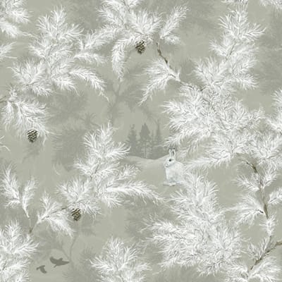 Duro Vliesbehang 435-01 - Linnéa - Botanisch Grijs - 53cm x 10.05m