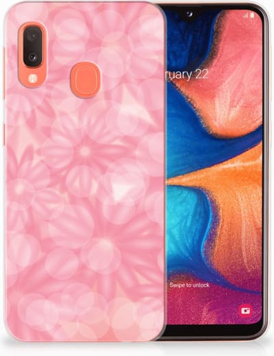 Back Cover voor Samsung Galaxy A20e TPU Case Spring Flowers