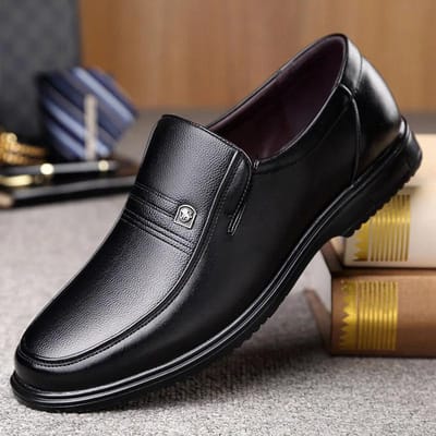 Echt leren handgemaakte schoenen heren loafers instappers zakelijke casual schoenen klassieke zachte leren heren ademende heren schoenen plat 45 zwart