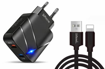 DrPhone Kevlar Pro Lightning Oplader Set – 3M TPE Lightning Kabel + Dual USB Thuislader – 2 Poorten – Geschikt voor iPhone / iPad / iPod – Zwart