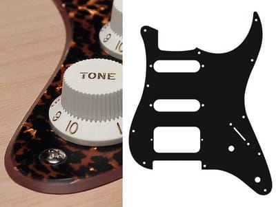 Boston ST-222-RBP pickguard, Stallion, SSH, 2 pot holes, 3-5 switch, 2 ply, tiger brown pearl