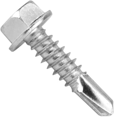 Zelfborende Schroeven - Metaalschroeven Houtschroeven - Snel Bevestigen - Geïntegreerde Boorpunt - 1/4" x 1" - Zilverkleurig