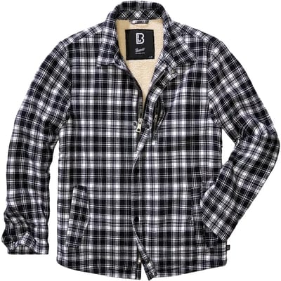 Brandit - Classic Sherpa Jacket - L - Wit/Zwart