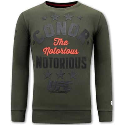 Heren Sweater met Print - Conor Notorious - Groen