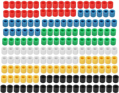 Dailygoody - Drukknop Cover - 180 Stuks - Kleurenset - Ronde Breadboard Drukknop - Momentary Tactile Drukknop Covers - Geschikt voor Elektronica - 6 K