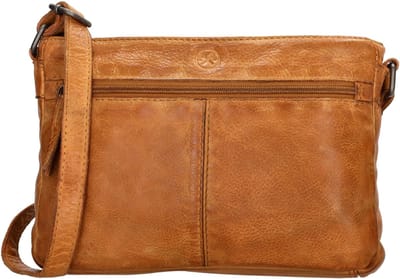 Hide & Stitches Paint Rock Crossbody Schoudertas - 100% Leder - Leren Dames Tas - Okergeel
