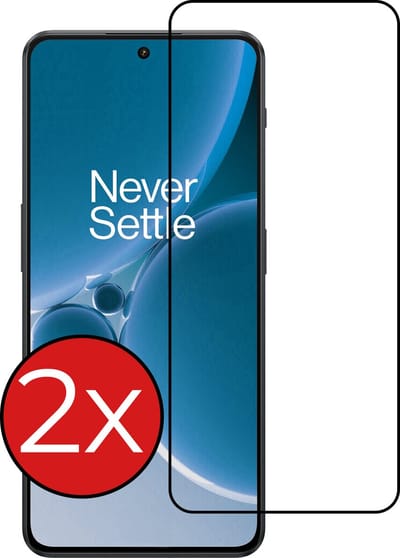 Screenprotector - 2 Stuks - Geschikt voor OnePlus Nord 3 - Full Cover - Beschermglas - Gehard Glas - Tempered Glass - Screen Protector