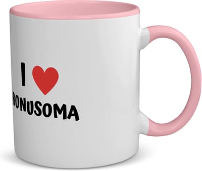 Akyol - i love bonusoma koffiemok - theemok - roze - Oma - de liefste bonusoma - verjaardag - cadeautje voor oma - oma artikelen - kado - geschenk - 350 ML inhoud