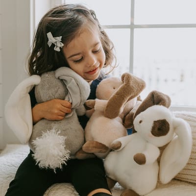 Bunnies By The Bay - knuffel - Harley de Haas - 22 cm - grijs
