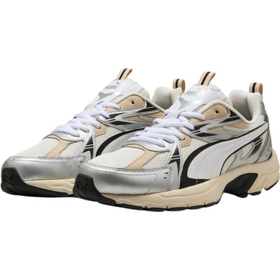 PUMA Milenio tech_ Unisex Sneakers - Warm White-PUMA White-PUMA Silver