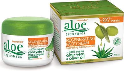 Pharmaid Aloe Treasures Regeneratieve  AHA + Q10 en Trimoist 24 uur voedende gezichtscrème 50ml