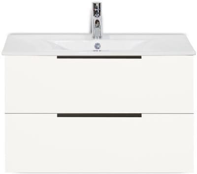 Seville Badmeubelset 80 cm - Wit Hoogglans Edge Greep - Wastafel Enjoy