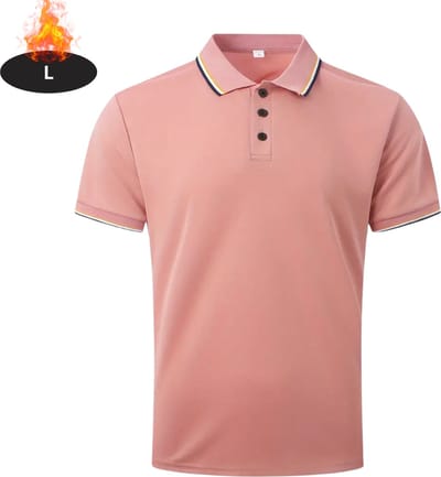 Livano Poloshirt Heren - T-Shirt Heren - Shirt - Overhemd - Polo Shirt - Koraal - L