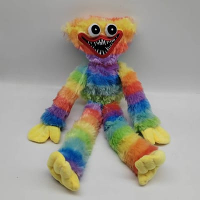 Regenboog Pluizig Monster Knuffelpop Lange Armen Benen Zacht Gevuld Kussen Schattig Cartoon Huis Bank Decoratie Verjaardagscadeau blue