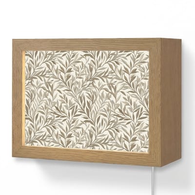 Wandlamp 20x15 cm - Oplaadbaar - Takken - Botanisch - Taupe - Wandlampen binnen woonkamer - Slaapkamer lamp met kabel - Decoratieve nachtlamp - Vloerlamp snoer