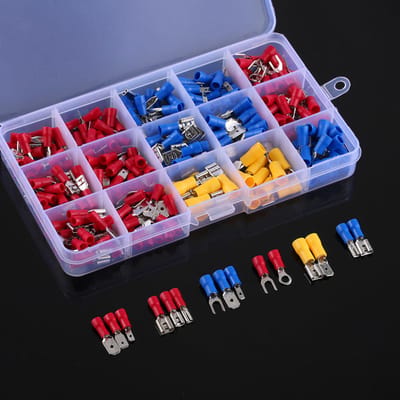 280 STKS Diverse Crimp Spade Terminal Geïsoleerde Elektrische Draad Kabel Connector Kit Set Man Vrouw