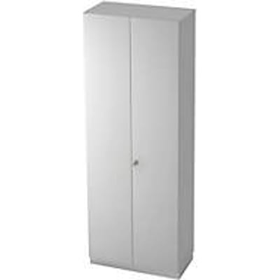 Garderobekast, links legborden, B 800 x D 420 mm, lichtgrijs