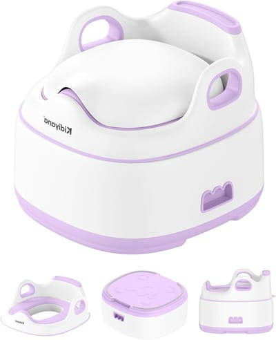 Kinderpotje Olifant - Zindelijkheidstrainer - Zelfstandig Toilet - 3-in-1 Multifunctioneel - 35 x 16 x 36 cm - Lila