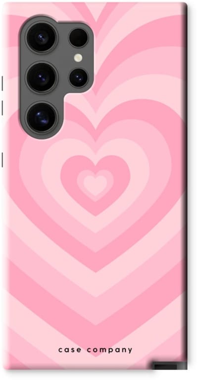 Case Company® - Hoesje geschikt voor Samsung Galaxy S24 Ultra hoesje - Hart Roos - Tough Case - Maximale Bescherming alle Kanten en Schermrand